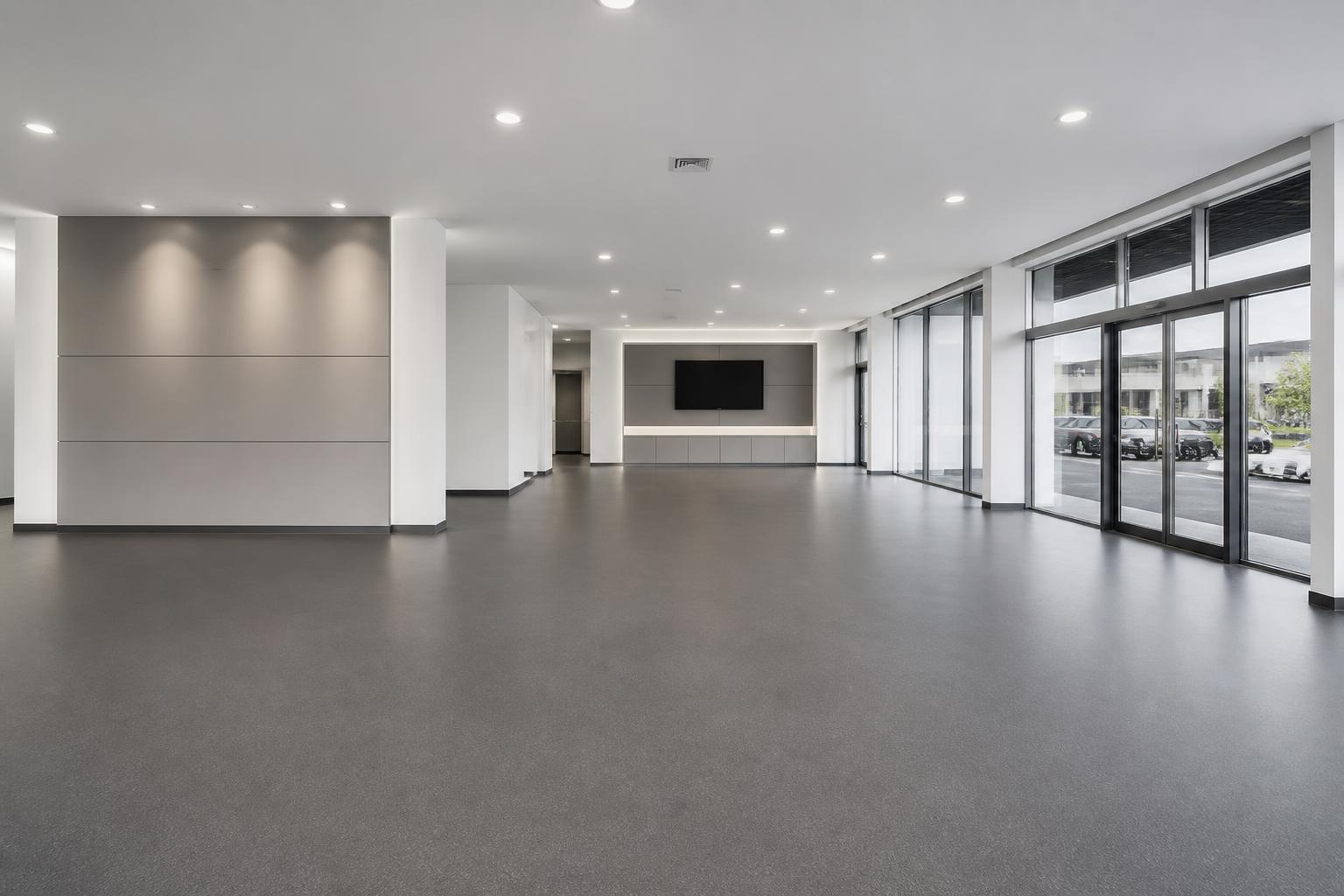 Modern grey dealership